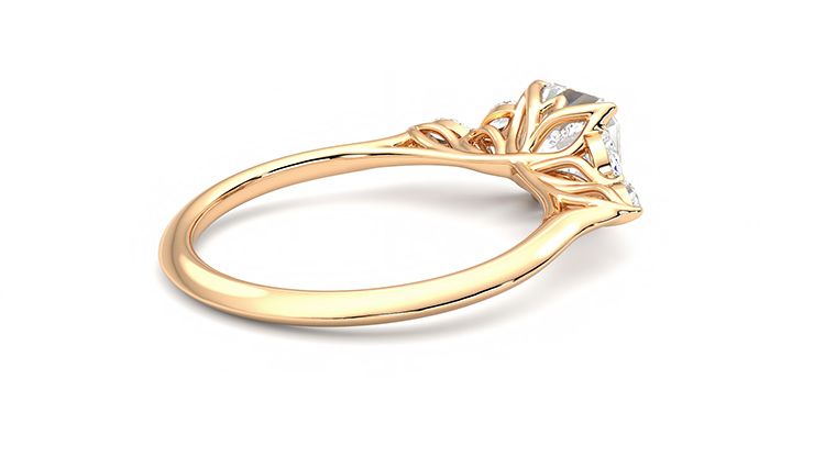 Taylor & Hart Tamora Asscher Engagement Ring 360 degree image 12