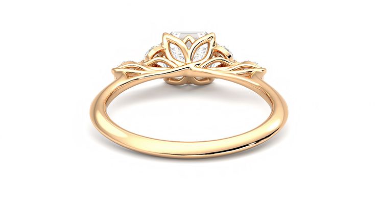 Taylor & Hart Tamora Asscher Engagement Ring 360 degree image 15