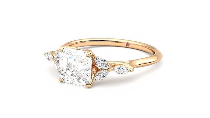 Taylor & Hart Tamora Asscher Engagement Ring 360 degree image 25