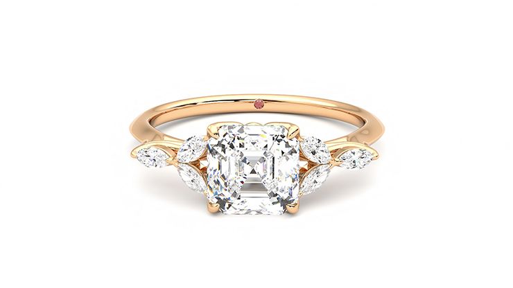 Taylor & Hart Tamora Asscher Engagement Ring 360 degree image 29