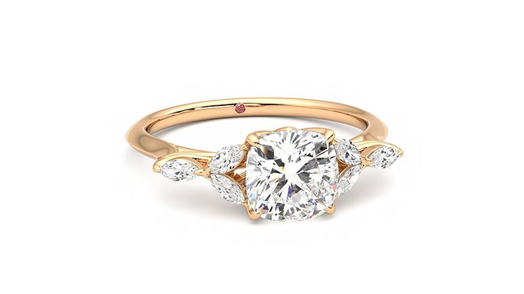 Taylor & Hart Tamora Cushion Engagement Ring 360 degree image 3