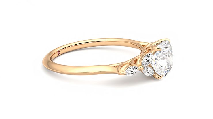 Taylor & Hart Tamora Cushion Engagement Ring 360 degree image 8