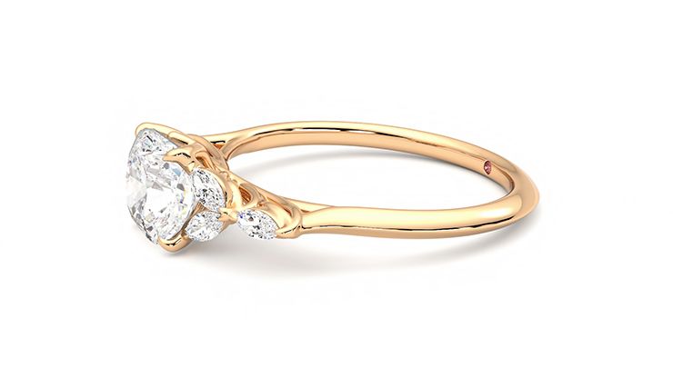 Taylor & Hart Tamora Cushion Engagement Ring 360 degree image 22