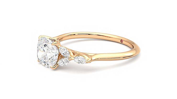 Taylor & Hart Tamora Cushion Engagement Ring 360 degree image 23