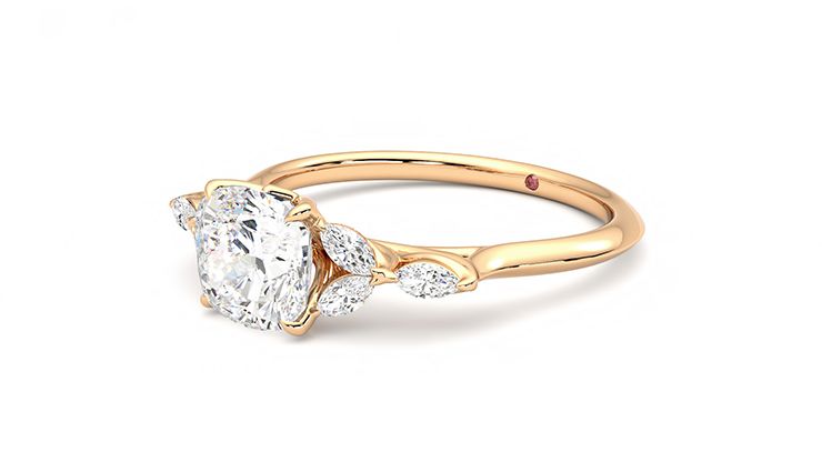Taylor & Hart Tamora Cushion Engagement Ring 360 degree image 24