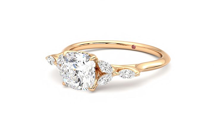 Taylor & Hart Tamora Cushion Engagement Ring 360 degree image 25