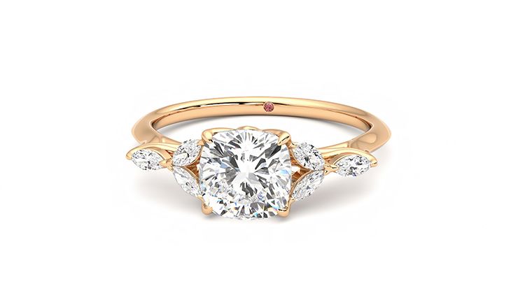 Taylor & Hart Tamora Cushion Engagement Ring 360 degree image 28