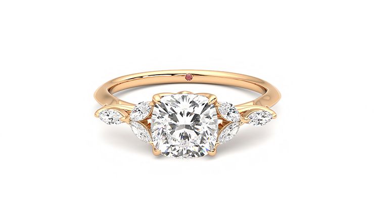 Taylor & Hart Tamora Cushion Engagement Ring 360 degree image 29