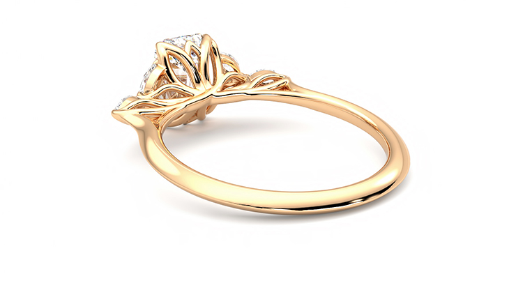 Taylor & Hart Tamora Emerald Engagement Ring 360 degree image 17