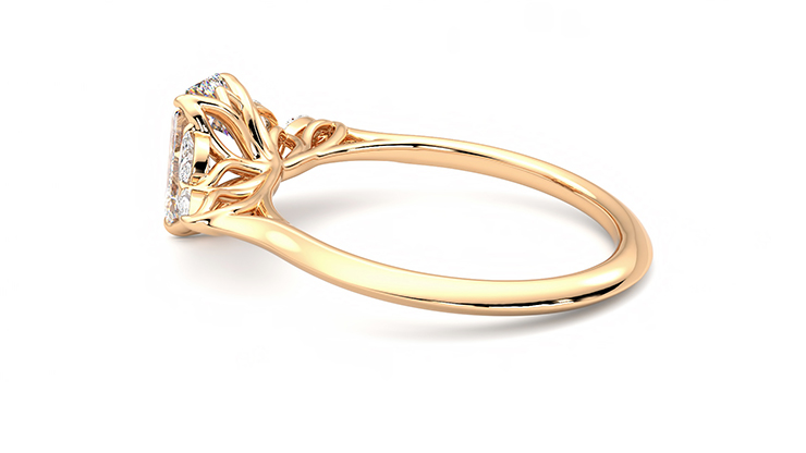 Taylor & Hart Tamora Emerald Engagement Ring 360 degree image 19