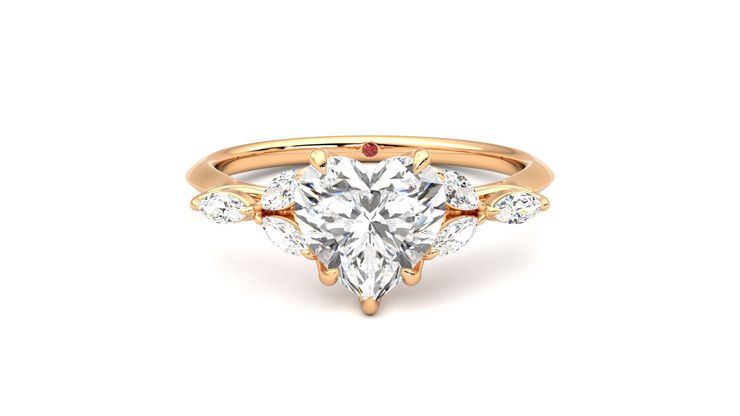 Taylor & Hart Tamora Heart Engagement Ring 360 degree image 0