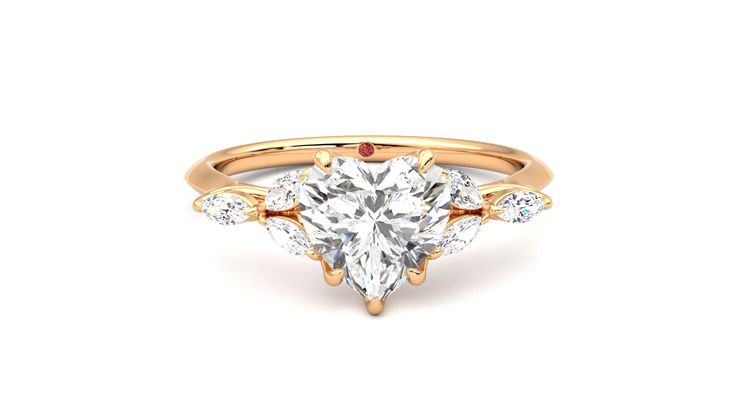 Taylor & Hart Tamora Heart Engagement Ring 360 degree image 1