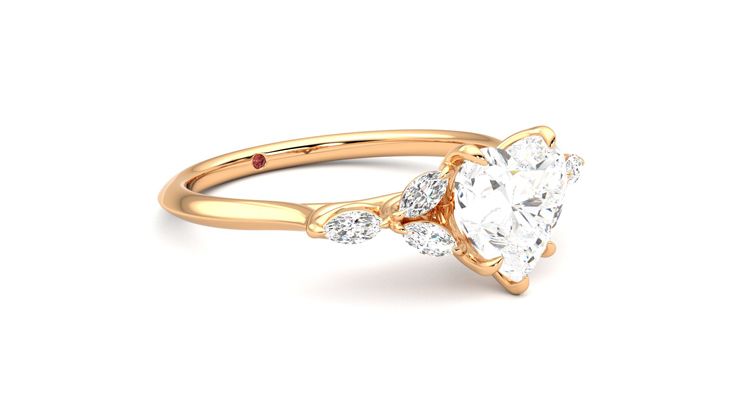 Taylor & Hart Tamora Heart Engagement Ring 360 degree image 6