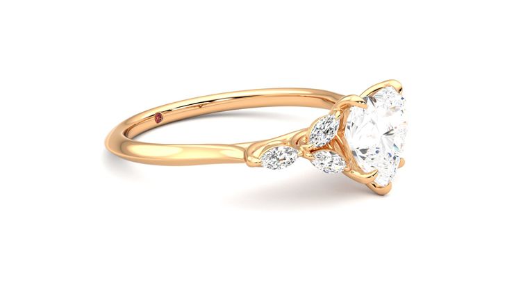Taylor & Hart Tamora Heart Engagement Ring 360 degree image 7