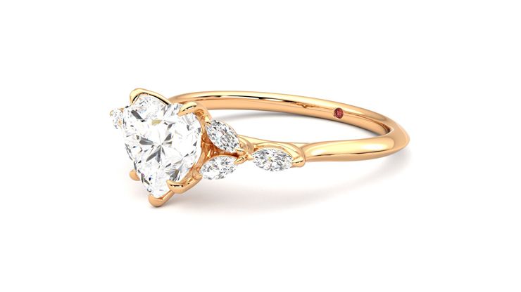 Taylor & Hart Tamora Heart Engagement Ring 360 degree image 24