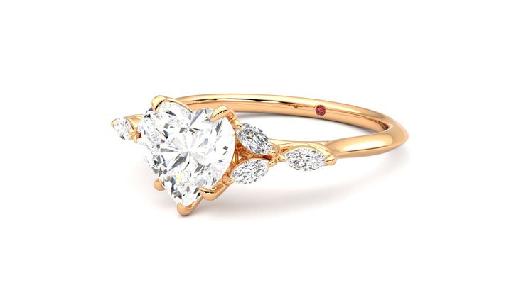 Taylor & Hart Tamora Heart Engagement Ring 360 degree image 25
