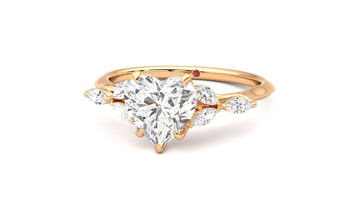Taylor & Hart Tamora Heart Engagement Ring 360 degree image 27