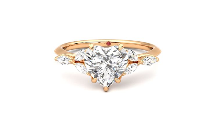 Taylor & Hart Tamora Heart Engagement Ring 360 degree image 29