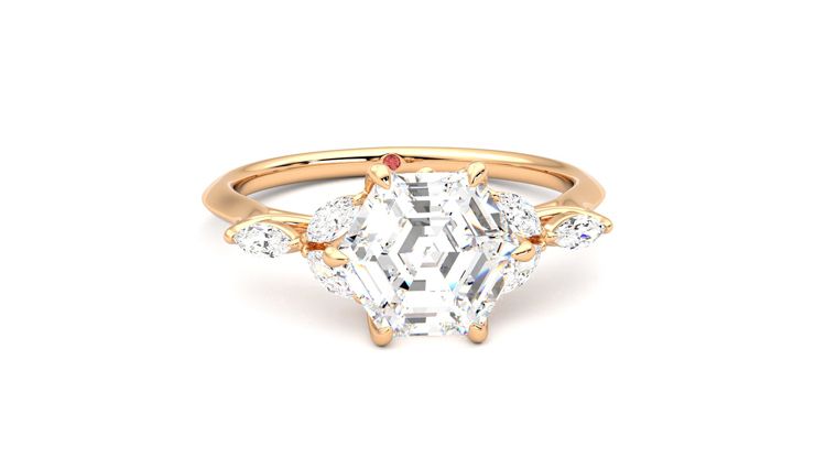 Taylor & Hart Tamora Hexagonal Engagement Ring 360 degree image 2