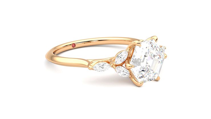 Taylor & Hart Tamora Hexagonal Engagement Ring 360 degree image 6