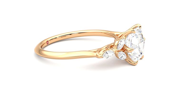 Taylor & Hart Tamora Hexagonal Engagement Ring 360 degree image 8
