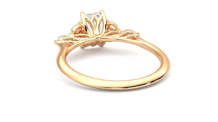 Taylor & Hart Tamora Hexagonal Engagement Ring 360 degree image 16