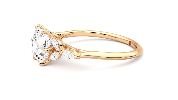 Taylor & Hart Tamora Hexagonal Engagement Ring 360 degree image 22
