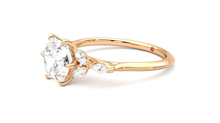 Taylor & Hart Tamora Hexagonal Engagement Ring 360 degree image 23