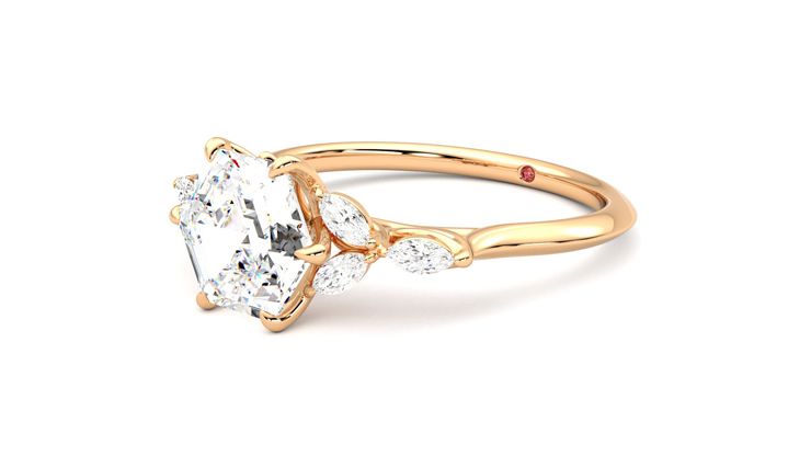 Taylor & Hart Tamora Hexagonal Engagement Ring 360 degree image 24
