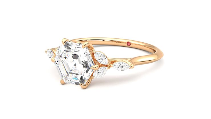 Taylor & Hart Tamora Hexagonal Engagement Ring 360 degree image 25
