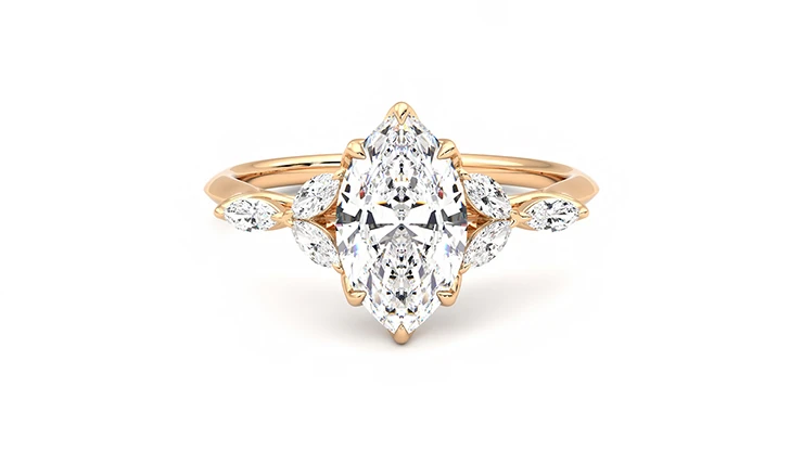 Taylor & Hart Tamora Marquise Engagement Ring 360 detail 01