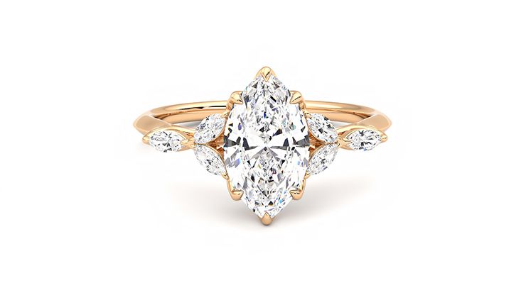 Taylor & Hart Tamora Marquise Engagement Ring 360 degree image 1