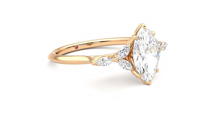 Taylor & Hart Tamora Marquise Engagement Ring 360 degree image 6