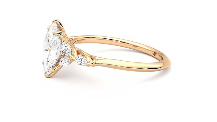 Taylor & Hart Tamora Marquise Engagement Ring 360 degree image 22