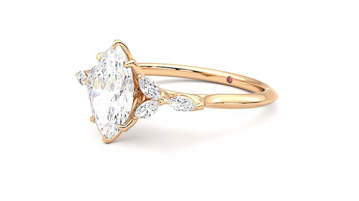 Taylor & Hart Tamora Marquise Engagement Ring 360 degree image 24