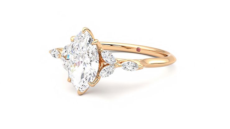 Taylor & Hart Tamora Marquise Engagement Ring 360 degree image 25