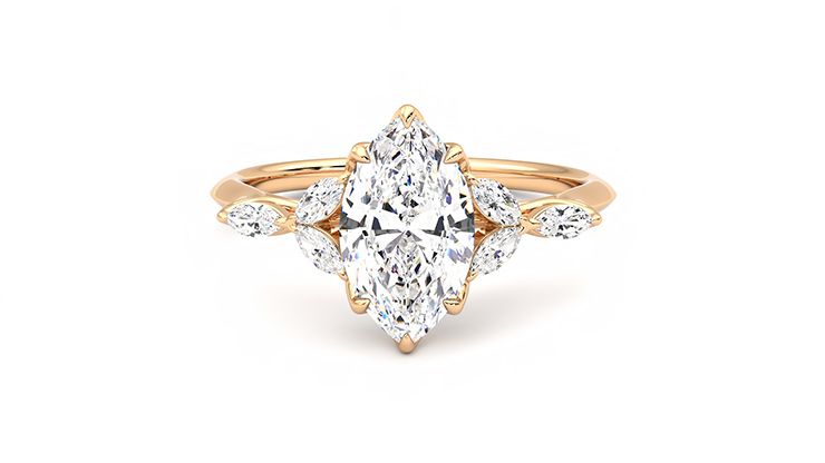 Taylor & Hart Tamora Marquise Engagement Ring 360 degree image 29