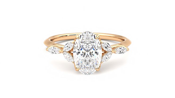 Taylor & Hart Tamora Oval Engagement Ring 360 degree image 0