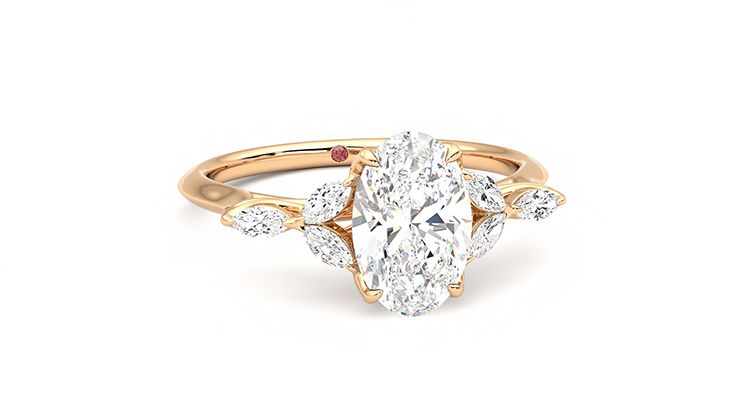 Taylor & Hart Tamora Oval Engagement Ring 360 degree image 3