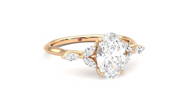 Taylor & Hart Tamora Oval Engagement Ring 360 degree image 4