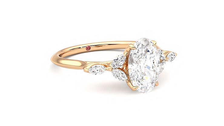 Taylor & Hart Tamora Oval Engagement Ring 360 degree image 5