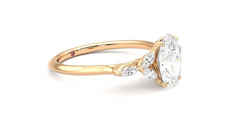 Taylor & Hart Tamora Oval Engagement Ring 360 degree image 7