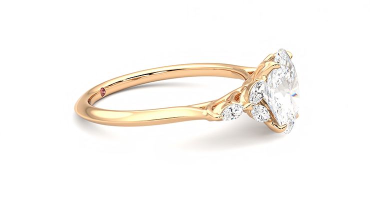Taylor & Hart Tamora Oval Engagement Ring 360 degree image 8