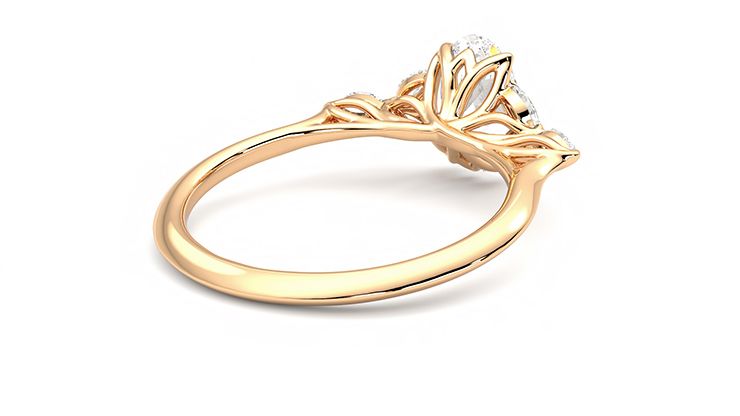 Taylor & Hart Tamora Oval Engagement Ring 360 degree image 13