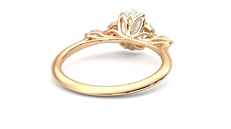 Taylor & Hart Tamora Oval Engagement Ring 360 degree image 14