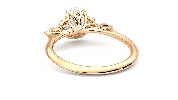 Taylor & Hart Tamora Oval Engagement Ring 360 degree image 16