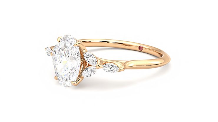 Taylor & Hart Tamora Oval Engagement Ring 360 degree image 24