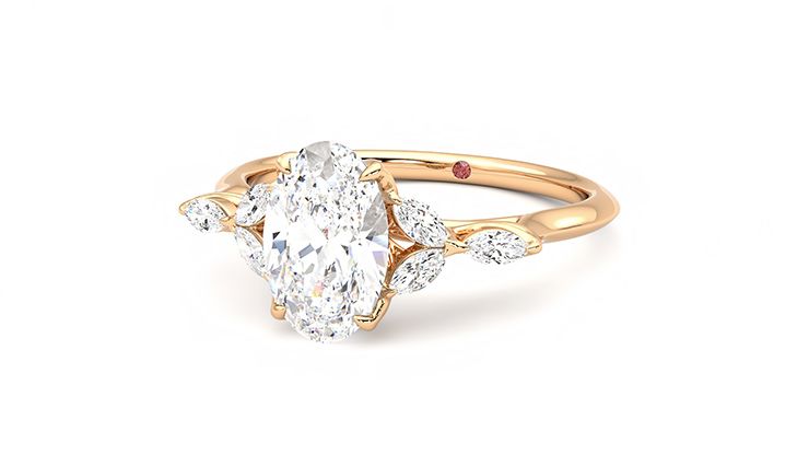 Taylor & Hart Tamora Oval Engagement Ring 360 degree image 26