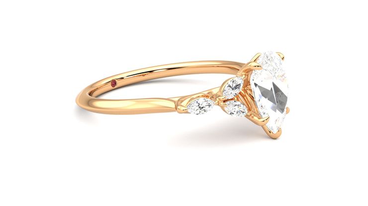 Taylor & Hart Tamora Pear Engagement Ring 360 degree image 6