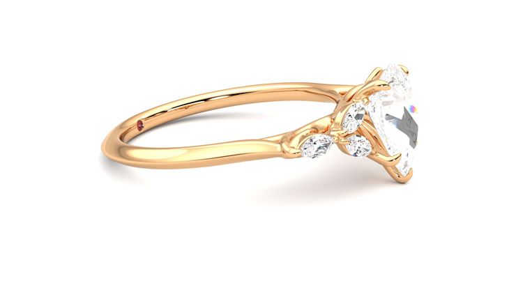 Taylor & Hart Tamora Pear Engagement Ring 360 degree image 7